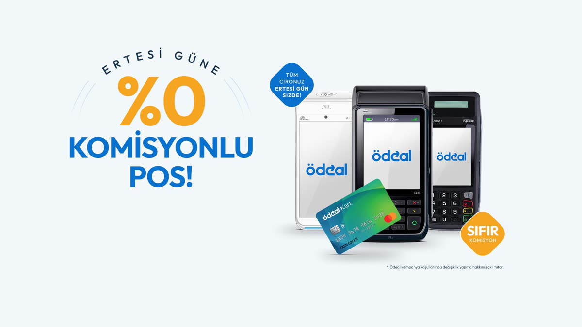 Ödeal - Ertesi Güne %0 Komisyonlu POS